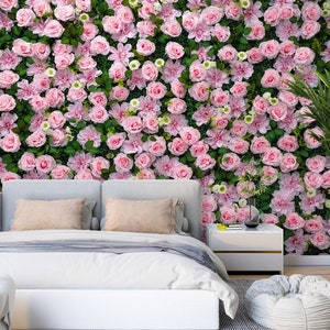 3D Rosa Eustoma L1052 Papel de Parede Removível Papel de Parede Autoadesivo Extra Grande Peel & Stick Papel de Parede Mural AJ PAPÉIS DE PAREDE