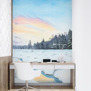 3D Romantische Schneeszene A5091 abnehmbare Tapete selbstklebende Tapete große Schale & Klebetapete Tapete Wandbild Marina Zotova