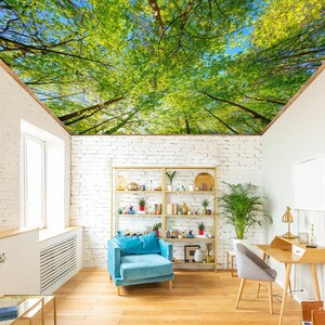 3D Green Nature CA3280 Papel tapiz de techo extraíble autoadhesivo Papel pintado Grande Peel & Stick Papel tapiz Mural AJ WALLPAPERS