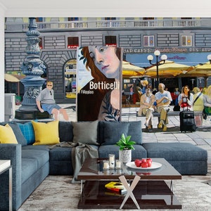 3D Fountain Street A4320 verwijderbaar behang zelfklevend behang grote peel & stick behang muurschildering Matthew Holden Bates