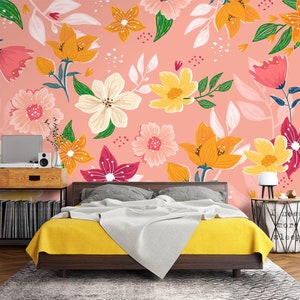 3D Spring Cute Flowers L1281 Papel pintado removible Papel pintado autoadhesivo Extra grande Peel & Stick Wallpaper Mural AJ WALLPAPERS