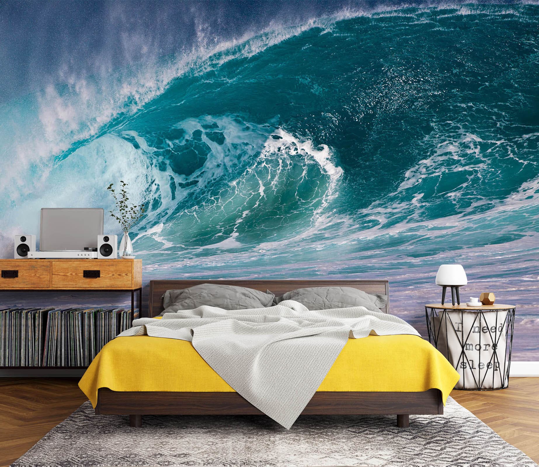 3D Nature Sea Waves L2680 Removable Wallpaper Self Adhesive