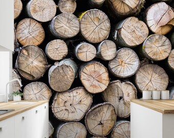 Tree Stump Wallpaper - Etsy