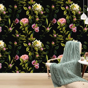 3D Delicate Witte Bloemen R4932 Verwijderbaar Behang Zelfklevend Behang Extra Grote Peel &Stick Wallpaper Wallpaper Mural AJ WALLPAPERS