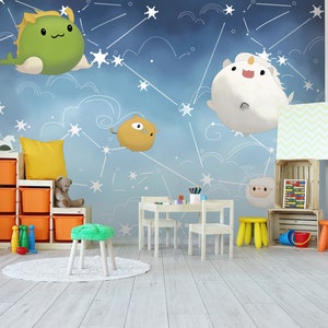 3D Star Connection L517 Removable Wallpaper Self Adhesive Wallpaper Extra Large Peel & Stick Wallpaper Wallpaper Mural AJ WALLPAPERS