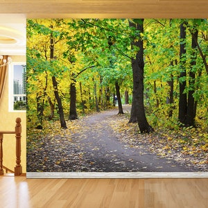 3D WaldWeg R4618 abnehmbare Tapete selbstklebend Tapete extra groß Peel & Stick Tapete Tapete Wandbild AJ WALLPAPERS