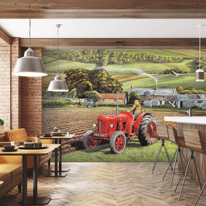 3D Farm Farming Haus A994 abnehmbare Tapete selbstklebende Tapete große Peel & Stick Wallpaper Wallpaper Wandbild Trevor Mitchell