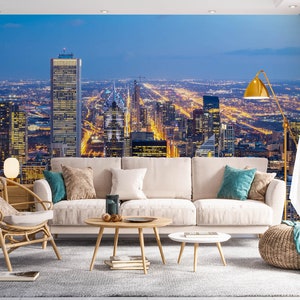 3D City Night L2349 Papel pintado removible Papel pintado autoadhesivo Papel pintado extra grande Peel & Stick Papel pintado Mural AJ WALLPAPERS
