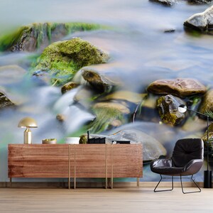 3D Misty White Water L1322 Papel pintado extraíble Papel pintado autoadhesivo Extra grande Peel & Stick Papel tapiz Papel tapiz Mural AJ WALLPAPERS