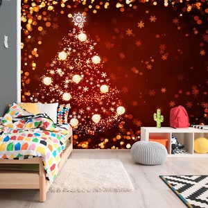 3D Traum Weihnachtsbaum R6248 abnehmbare Tapete selbstklebend Tapete extra groß Peel & Stick Tapete Tapete Wandbild AJ WALLPAPERS