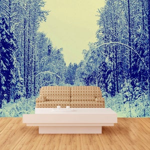 3D Snow Forest Memory R4641 Fondo de pantalla extraíble Fondo de pantalla autoadhesivo Papel tapiz Extra grande Peel & Stick Wallpaper Wallpaper Mural AJ WALLPAPERS