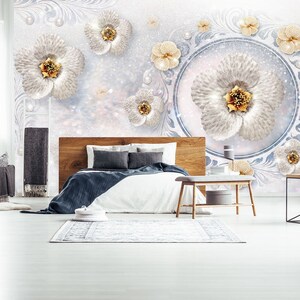 3D Eeuwige Bloemen R1305 Verwijderbaar Behang Zelfklevend Behang Extra Grote Peel &Stick Wallpaper Wallpaper Mural AJ WALLPAPERS