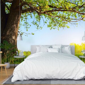 3D Sommer großer Baum L1300 abnehmbare Tapete selbstklebende Tapete Extra große Peel & Stick Wallpaper Wallpaper Wandbild AJ HINTERGRUNDBILDER