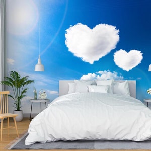 3D em forma de coração nuvens L2116 papel de parede removível papel de parede autoadesivo extra grande peel & stick papel de parede mural AJ WALLPAPERS