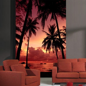 3D Dusk Romantic Sea R4984 abnehmbare Tapete selbstklebend Tapete extra groß Peel & Stick Tapete Tapete Wandbild AJ WALLPAPERS