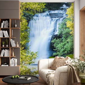 3D Rushing Waterfall L1679 Papel pintado removible Papel pintado autoadhesivo Papel pintado extra grande Peel & Stick Papel pintado Mural AJ WALLPAPERS