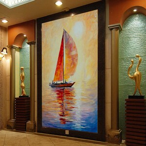 Barco 3D E233 Papel pintado extraíble autoadhesivo papel pintado extra grande Peel & Stick Wallpaper Wallpaper Mural AJ WALLPAPERS