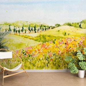 3D Green Nature L1287 Papel pintado removible Papel pintado autoadhesivo Extra grande Peel & Stick Wallpaper Mural AJ WALLPAPERS