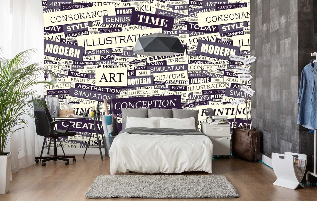 3D Fashion Label Art 111 Removable Wallpaper Self Adhesive Wallpaper ...