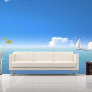 3D Gentle Calm Sea R5247 abnehmbare Tapete selbstklebend Tapete extra groß Peel & Stick Tapete Tapete Wandbild AJ WALLPAPERS