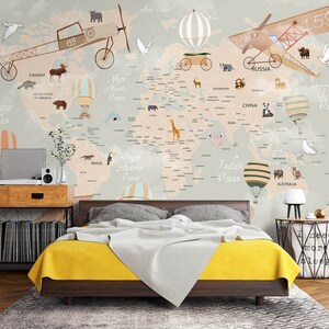 3d interessante mapa do mundo l2529 papel de parede removível auto adesivo extra grande casca & vara papel de parede mural aj papéis de parede