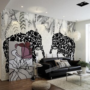 3D Abstract Elephant E15 Fonds d'écran amovible Self Adhesive Wallpaper Extra Large Peel - Stick Wallpaper Wallpaper Mural AJ WALLPAPER Wallpaper Wallpaper Wallpaper AJ WALLPAPER Wallpaper AJ WALLPAPER