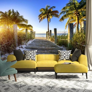 3D Winter Beach Sunshine R4528 abnehmbare Tapete selbstklebend Tapete extra groß Peel & Stick Tapete Tapete Wandbild AJ WALLPAPERS