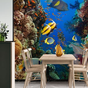 3D Tier niedliche Fische L1812 abnehmbare Tapete selbstklebende Tapete Extra große Peel & Stick Wallpaper Tapete Wandbild AJ HINTERGRUNDBILDER