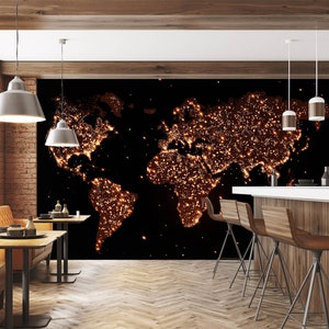 3d estrela mapa do mundo l958 papel de parede removível auto adesivo extra grande casca & vara papel de parede mural aj papéis de parede