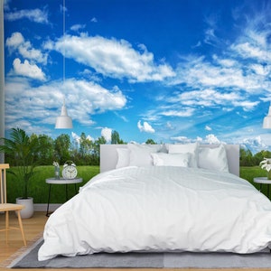 3D Frühling Blauer Himmel L2276 Abnehmbare Tapete selbstklebende Tapete Extra große Peel & Stick Wallpaper Wallpaper Wandbild AJ HINTERGRUNDBILDER