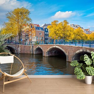 3D Autumn City L2117 Papel tapiz removible Papel tapiz autoadhesivo Papel tapiz extra grande Peel & Stick Papel tapiz Mural AJ WALLPAPERS
