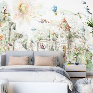 Pintura de cuento de hadas 3D L1733 Papel pintado removible Papel pintado autoadhesivo Papel pintado extra grande Peel & Stick Papel pintado Mural AJ WALLPAPERS