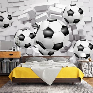 3D Legal Futebol L2667 Papel de Parede Removível Papel de Parede Autoadesivo Extra Grande Peel & Stick Papel de Parede Mural AJ PAPÉIS DE PAREDE