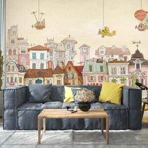 3D Beautiful City L1499 Papel pintado removible Papel pintado autoadhesivo Papel pintado extra grande Peel & Stick Papel pintado Mural AJ WALLPAPERS