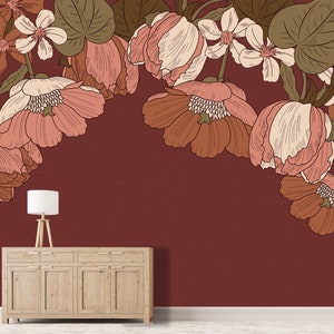 3D Chic Bloem schilderij R4028 Verwijderbaar Behang Zelfklevend Behang Extra Grote Peel &Stick Wallpaper Wallpaper Mural AJ WALLPAPERS