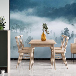 3D Nature Misty Forest L2076 Papel pintado removible Papel pintado autoadhesivo Extra grande Peel & Stick Wallpaper Mural AJ WALLPAPERS