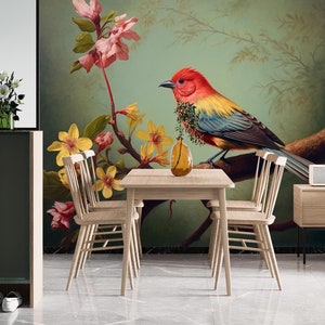 3D Tier Vogel L2037 Abnehmbare Tapete Selbstklebende Tapete Extra Großes Wandbild zum Abziehen und Aufkleben AJ WALLPAPERS