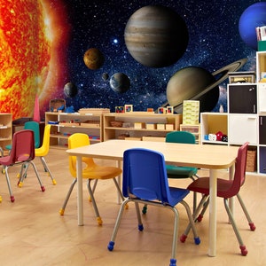 Système solaire 3D L035 Papier peint amovible Papier peint auto-adhésif Extra Large Peel & Stick Papier peint Papier peint Mural AJ WALLPAPERS