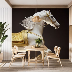 3D Tier elegantes Pferd L1978 abnehmbare Tapete selbstklebende Tapete Extra große Peel & Stick Wallpaper Tapete Wandbild AJ HINTERGRUNDBILDER