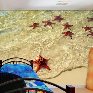 3D Starfish In The Water L1685 Papel pintado extraíble Papel tapiz autoadhesivo Papel pintado Extra grande Peel & Stick Papel tapiz Mural AJ WALLPAPERS
