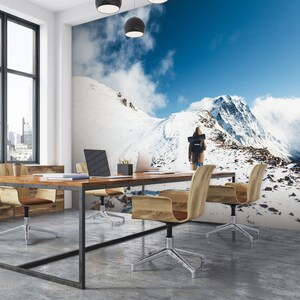 3D Snow Mountains L328 Papel pintado extraíble Papel pintado autoadhesivo Extra grande Peel & Stick Papel tapiz Papel tapiz Mural AJ FONDOS DE PANTALLA