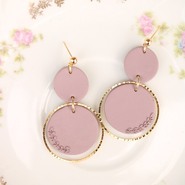 Mauve Brianne | Clay Earrings