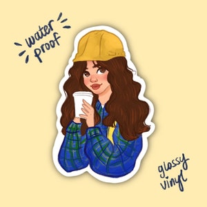 LDC Waterproof Sticker | Construction Waterproof Sticker girls | Women construction sticker | Hard Hat Sticker water bottle sticker