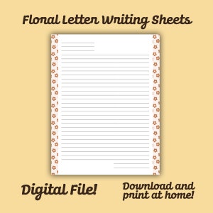 Vintage Floral Letter Writing Printable Sheets - JW Letterwriting Sheets
