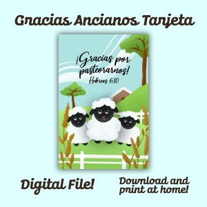 Gracias Ancianos Tarjeta ESPANHOL Cartão de agradecimento aos mais velhos DITIGAL FILE