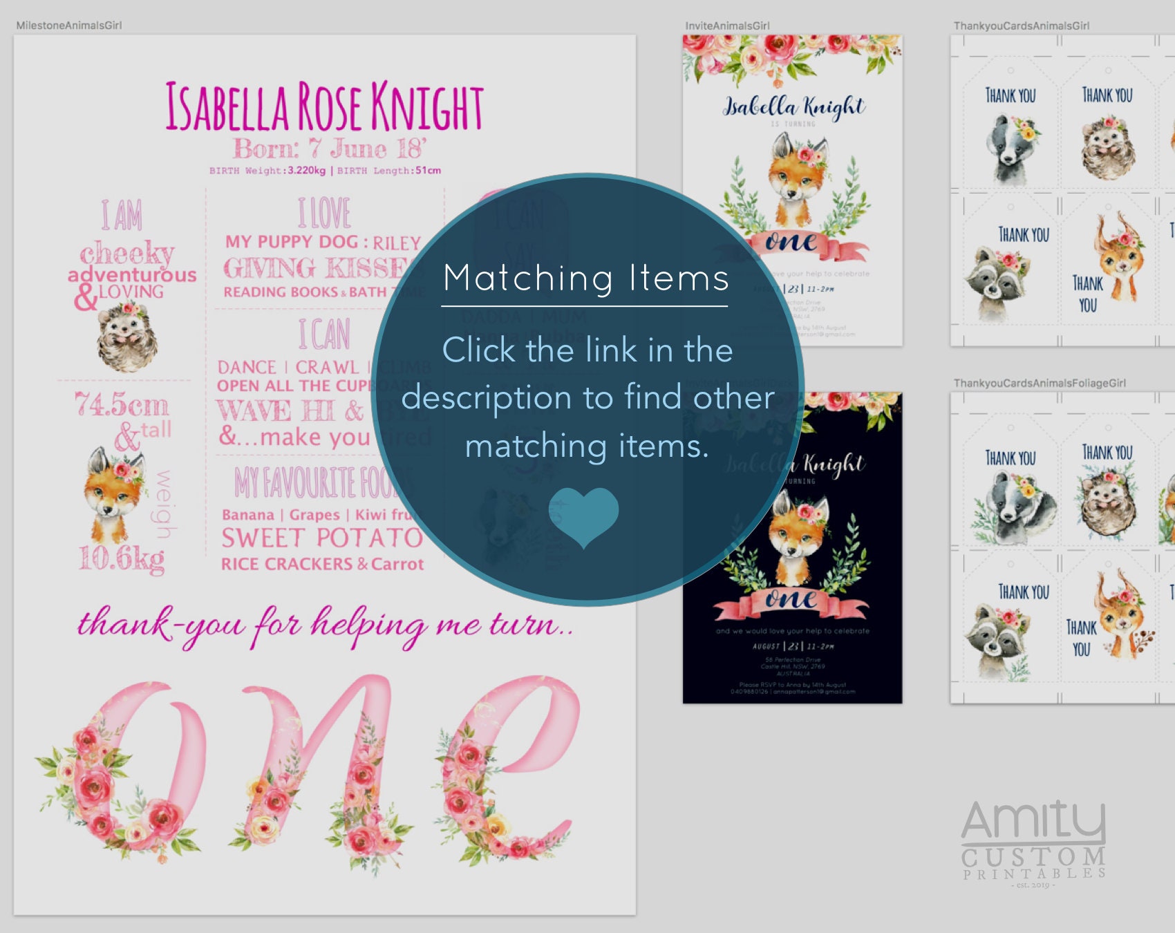 Baby First Birthday Invitation Customised Printable Birthday - Etsy UK