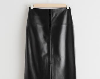 Handmade Women's Lamb Skin ,Leather skirt , Leather Outfit, Leather skirt , Women's Full Leather skirt, Genuine Leather skirt Made To Order