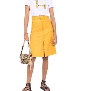 Handmade Women&#39;s Lamb Skin ,Leather skirt , Leather Outfit, Leather skirt , Women&#39;s Full Leather skirt, Genuine Leather skirt Made To Order