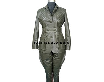 Handmade Women's Lambskin horse riding leather suit , horse riding leather suit ,Women's horse riding leather suit, Genuine Suit Leather