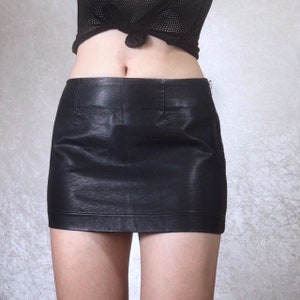 Handmade Women&#39;s Lamb Skin Leather mini skirt , mini Leather skirt ,Women&#39;s mini Leather skirt, Genuine lambskin Leather skirt Made To Order